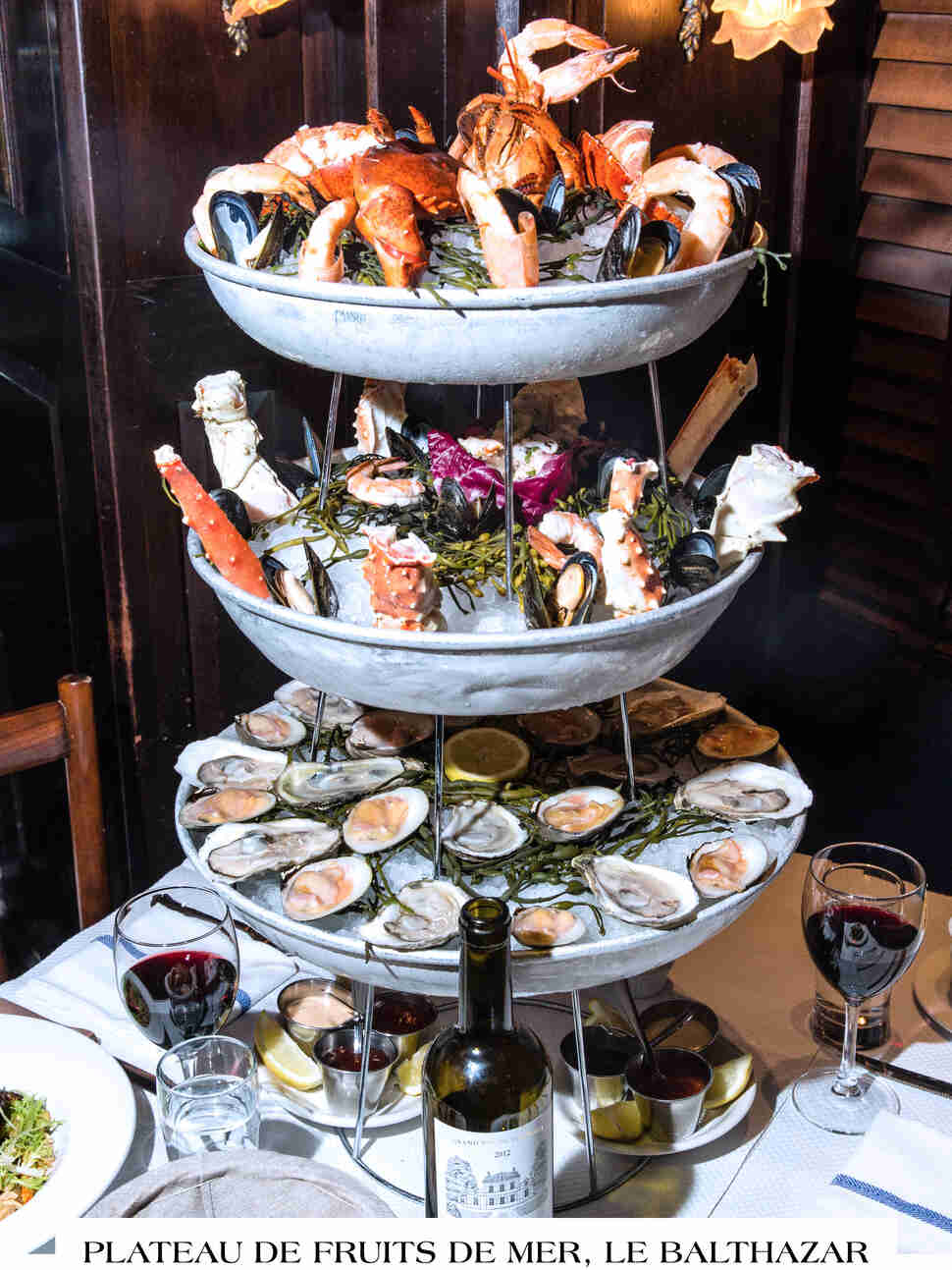 seafood tower balthazar nyc french platter restaurant thrillist cool turns restaurants platters towers dinner appetizers recipes