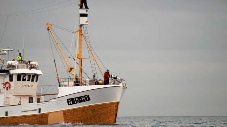 A Norwegian whaling ship