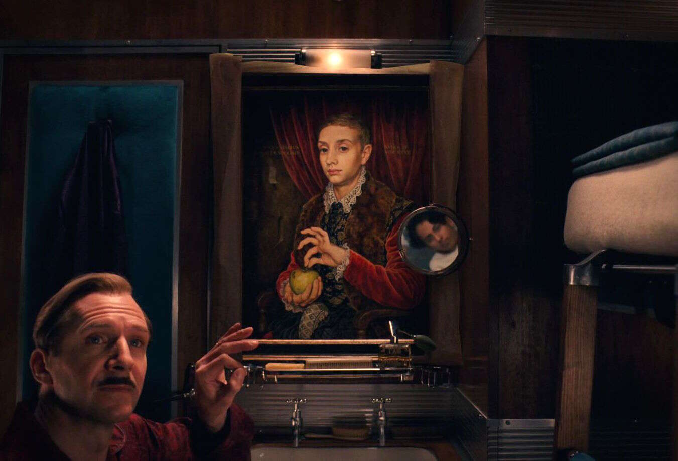 "Boy With Apple" Painting