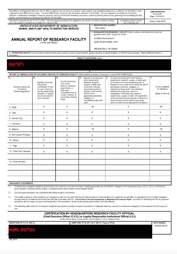 USDA annual report of research facility