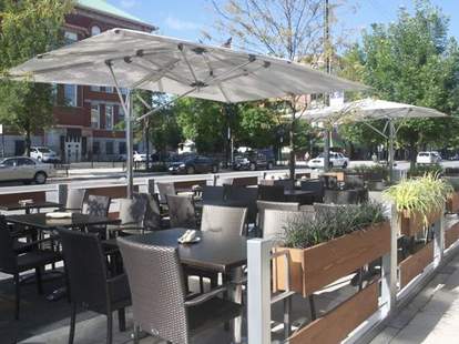 Outdoor seating.