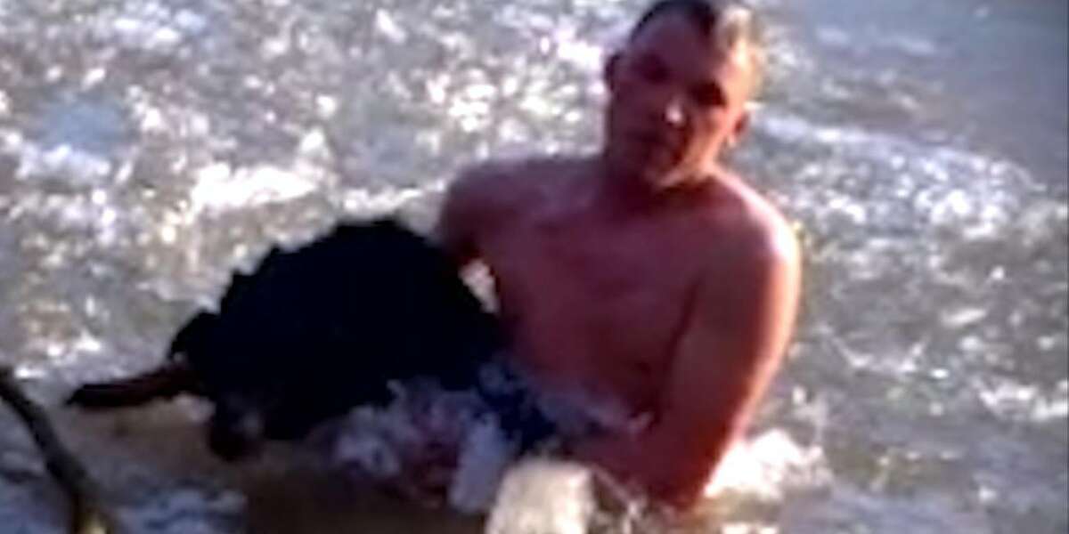 Man Breaks Through Icy Water With His Hands To Rescue Trapped Dog - The ...