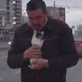 Guy Saves Kitten On Highway
