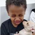 Kid Meets Puppy And Breaks Down Over How CUTE She Is