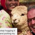 Daughter Shares Dad's 'Meltdown' Over An Alpaca He Met On Vacation