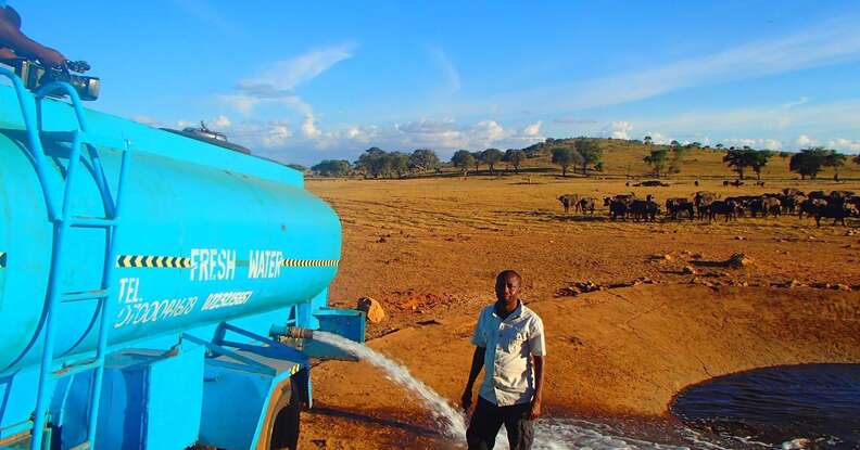 water truck in tsavo kenya
