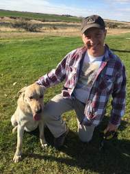 Idaho dog Casey with Mansfield family dad