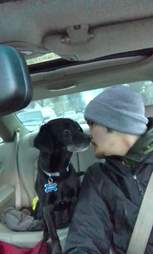 guy rescues dog while delivering pizzas