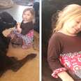 5-Year-Old Girl Sneaks Her Sleepy Cow Friend Into The House For A Nap