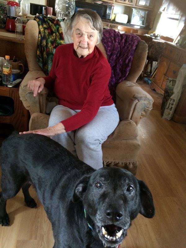 Lillian Bibber with senior dog Shelby