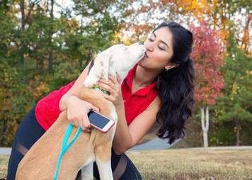 Nazanin Zinouri with her dog, Dexter