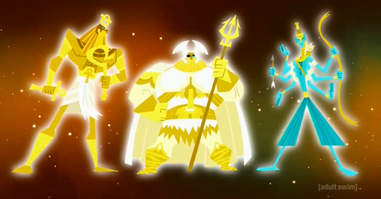 gods Odin, Ra, Rama gave samurai jack his sword back