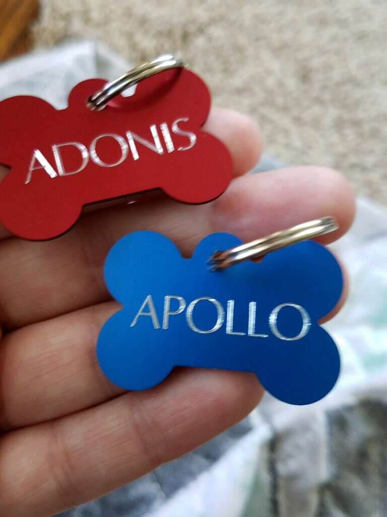 Tags for bonded dogs saved from the shelter