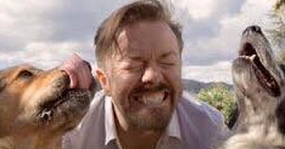 Ricky Gervais Shares Cute Dog Photo And The Secret To Happiness - The Dodo