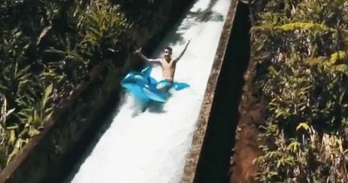 Hawaii's Amazing Illegal Water Slide in Waipio Valley, the Big Island