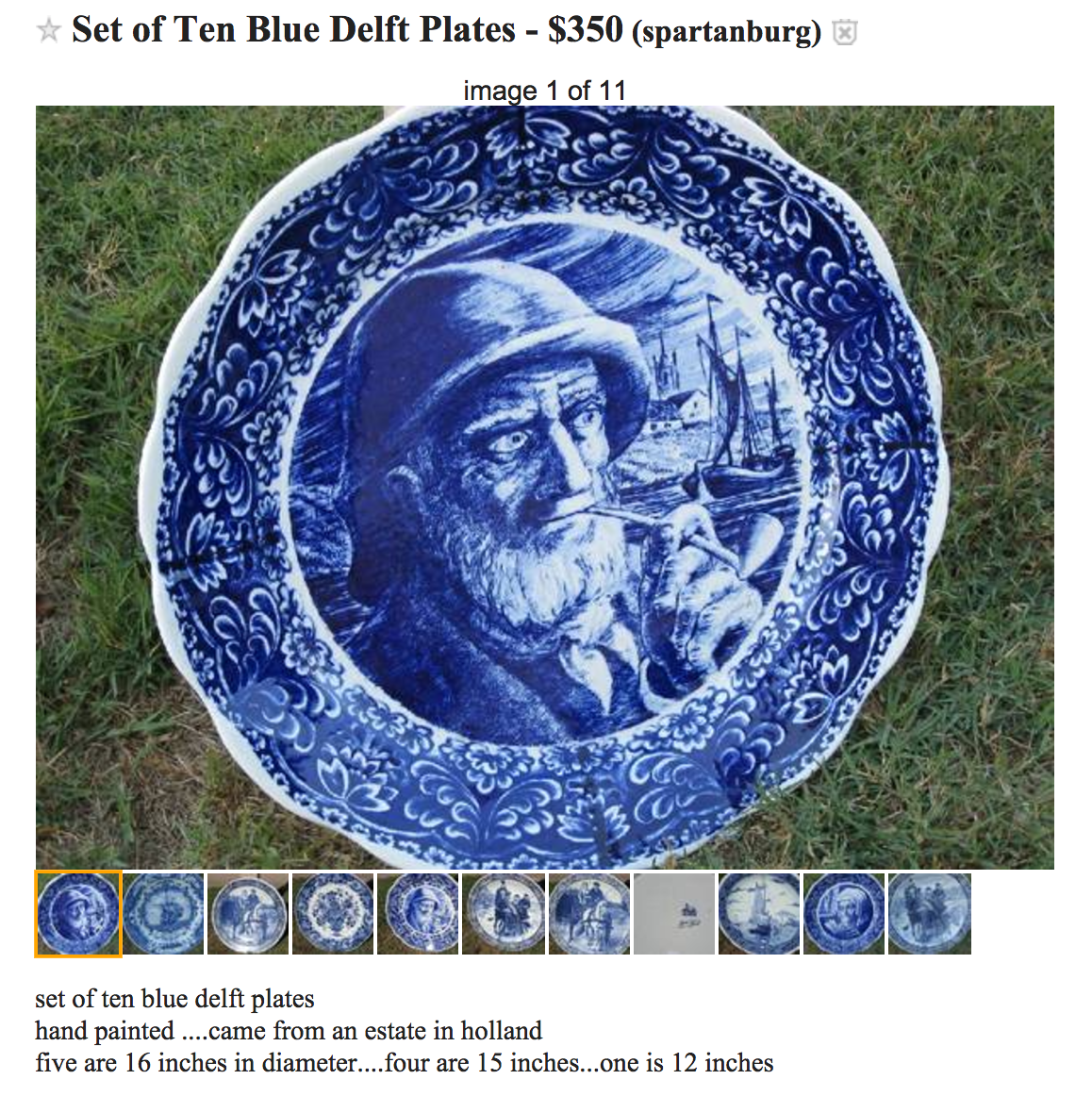 blue plates