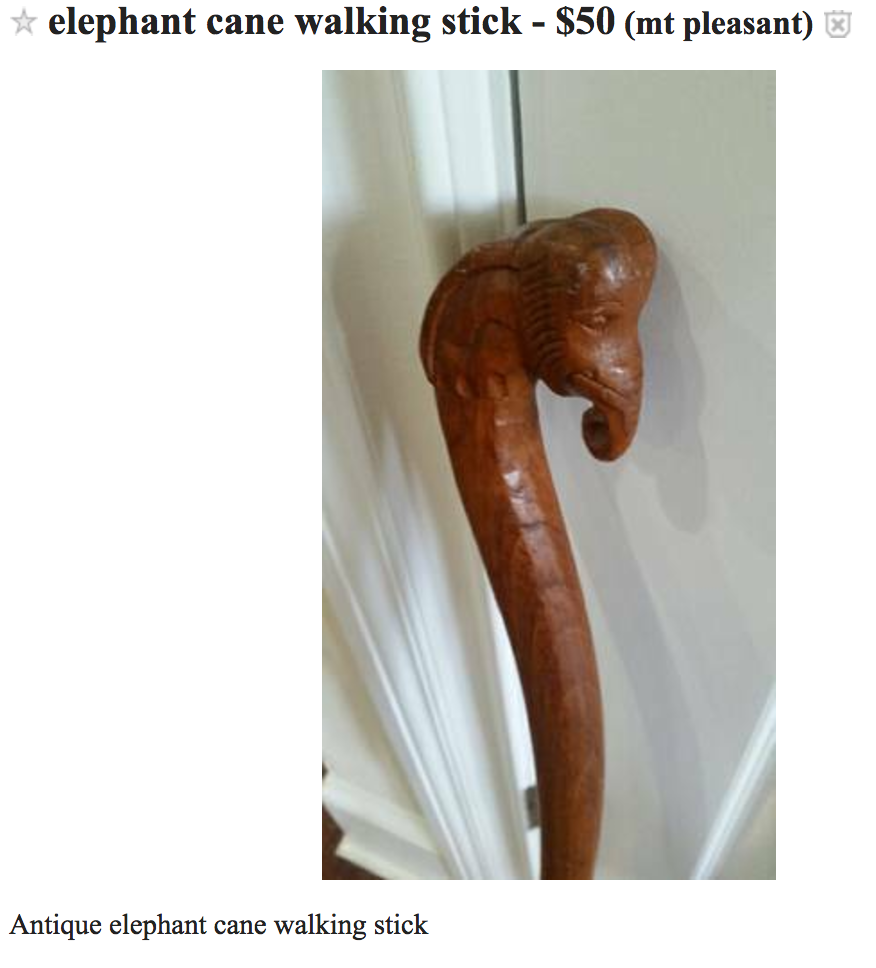 elephant cane