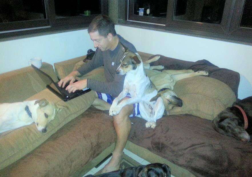 glenn greenwald with his dogs