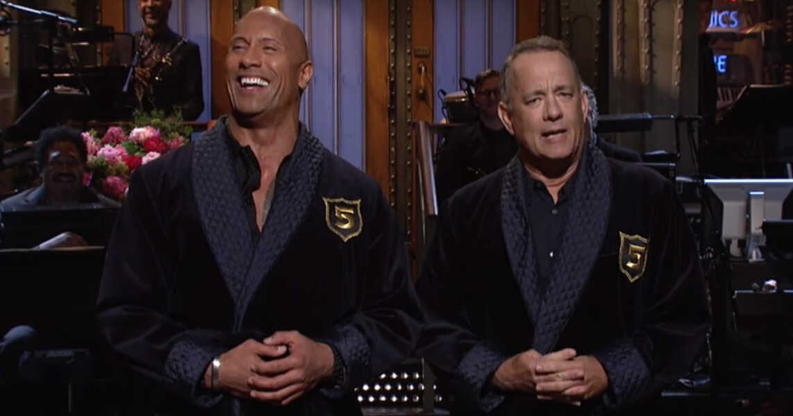 Snl: Dwayne Johnson, Tom Hanks Say They're Running For Office In 2020 