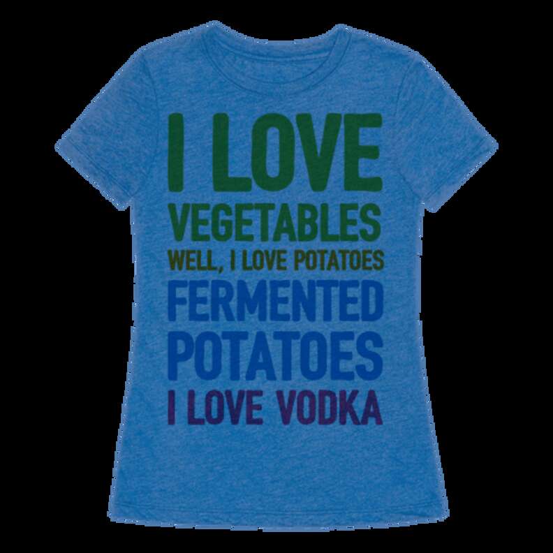 I Love Vegetables I Love Vodka T-Shirts