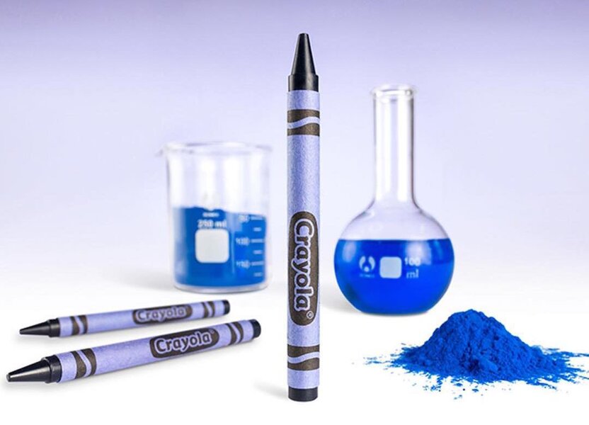 Jumbo Crayola Crayon 47” Huge Large Rare Blue Advertisement