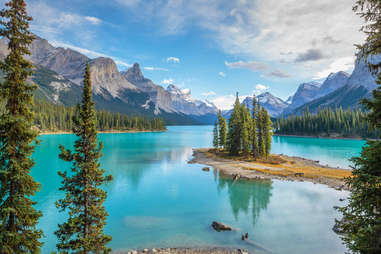 Spirit Island in Maligne Lake