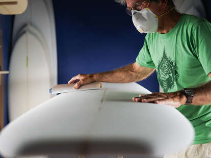 Shaping surfboards on the south Oregon coast