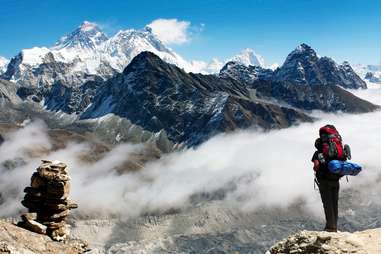 view of Everest from Gokyo Ri