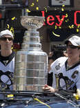 Sidney Crosby and Marc-André Fleury with Stanley Cup