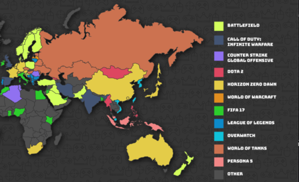 More world types. Популярность игр по странам. Карта популярных игр в мире. Карта самых популярных игр по странам. Страны в мире игр.