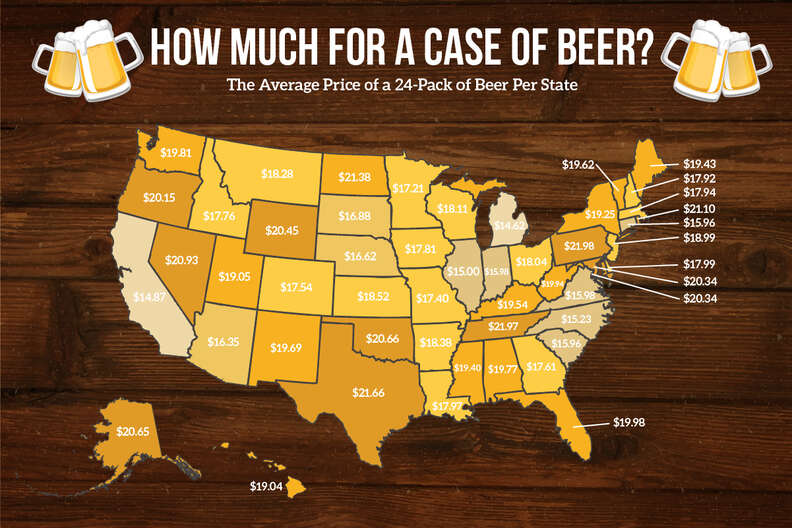 average price of beer map