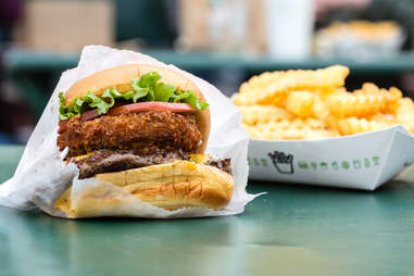shake shack burger and fries