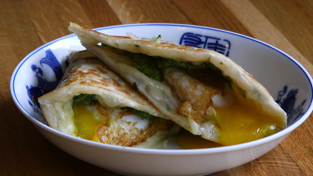 Mei Mei Boston Breakfast Sandwiches Use Scallion Pancakes as Bread