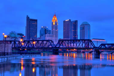 Columbus, Ohio skyline at night 