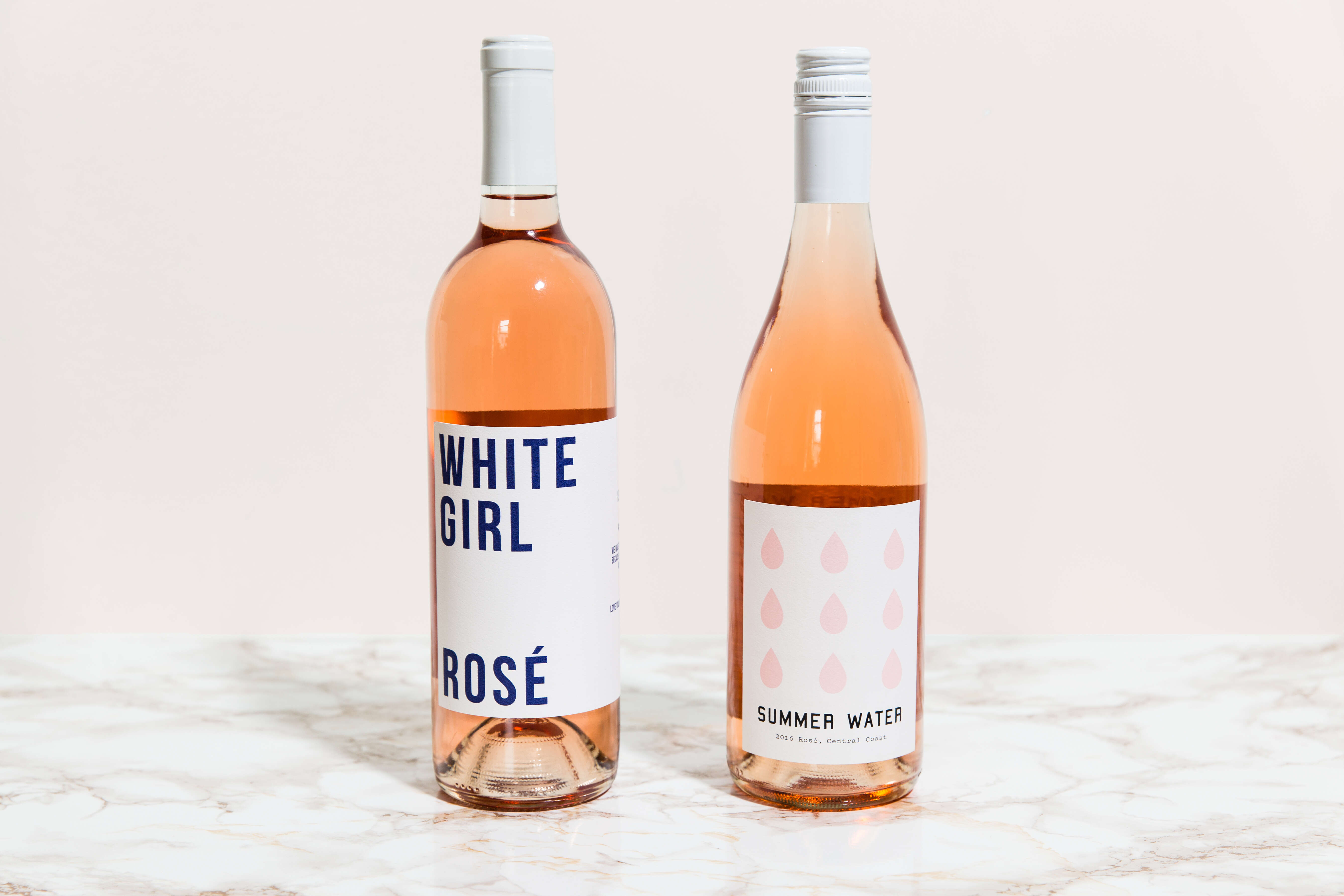 rose wine bottles