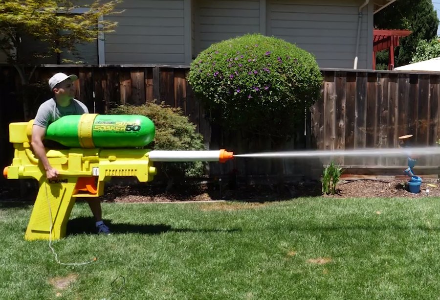 Mark Rober Built The World's Largest Super Soaker VIDEO Thrillist