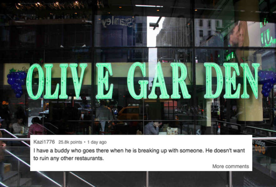 Reddit Asked People Why They Eat At The Times Square Olive Garden