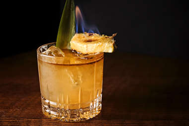 Saratoga Flaming cocktail 