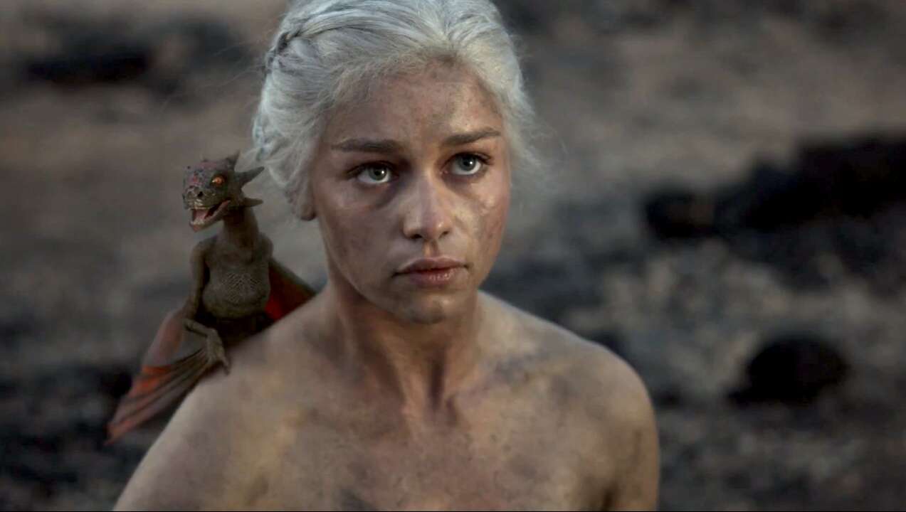 daenerys naked born from fire game of thrones