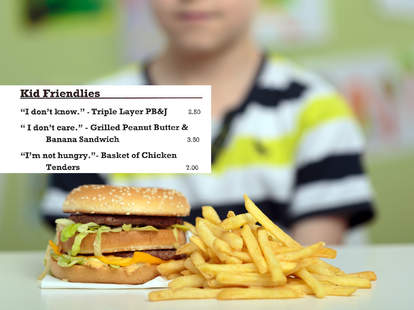 Fager's Island Kids Menu Is Filled With Jokes About Picky Eaters - Thrillist