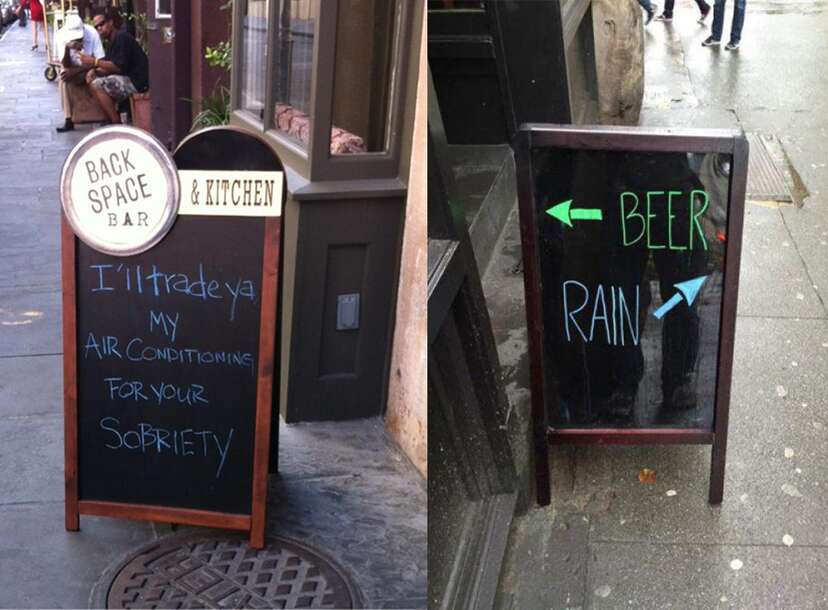 funny drinking signs