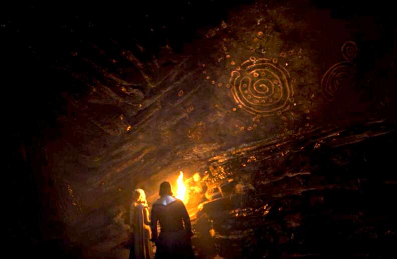 jon snow cave paintings game of thrones season 7