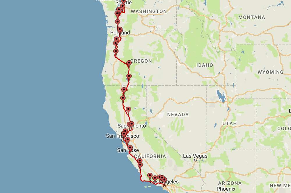 Amtrak Map West Coast Amtrak's Coast Starlight Shows The West Coast For $97 - Thrillist