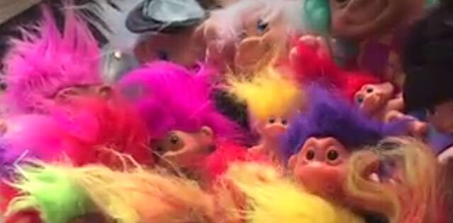 Troll dolls for rescued chimps birthday