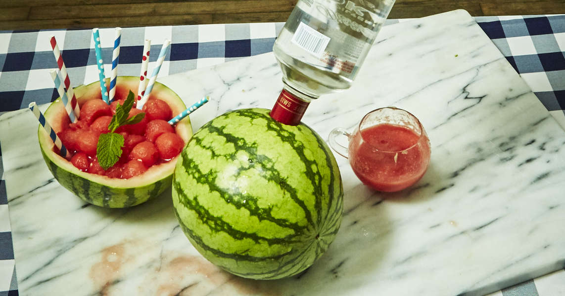 How to Make a Watermelon Cocktail in a Watermelon - Thrillist