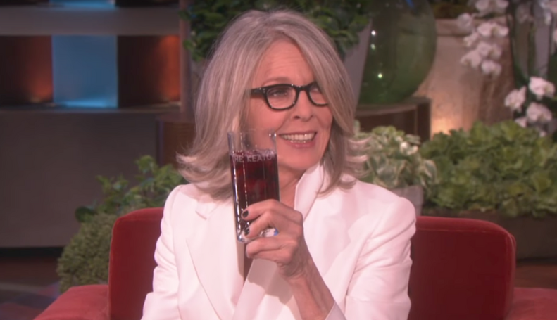 Diane Keaton Always Drinks Wine on Talk Shows - Thrillist