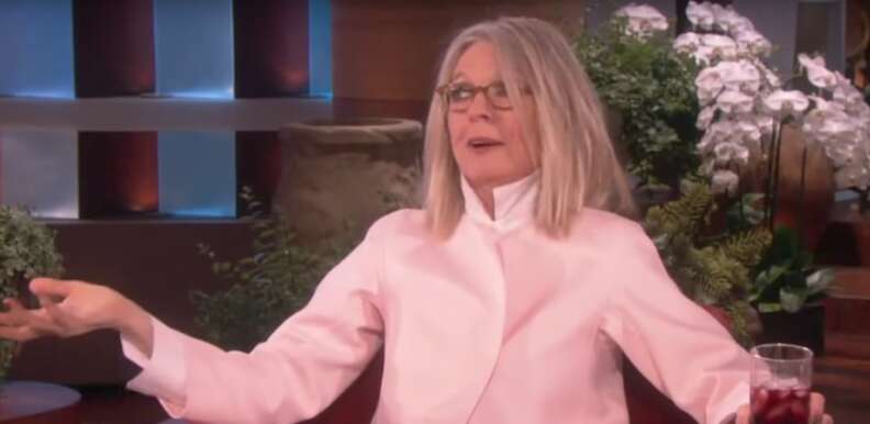 Diane Keaton Always Drinks Wine on Talk Shows - Thrillist