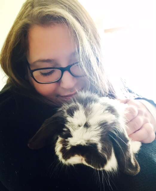paralyzed woman adopts bunnies