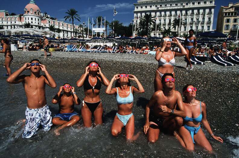 Total Eclipse On The Hotel Negresco On August 11st, 1999 In Nice,France