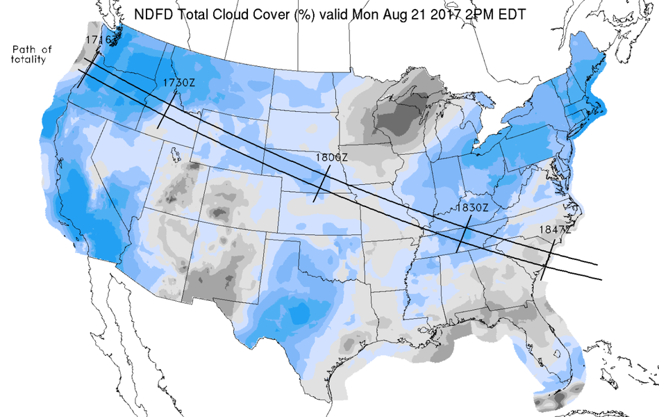 Meteorologists Predict Best Eclipse Weather on West Coast - Thrillist